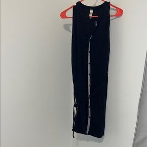 Lole navy linen blend Sleeveless Button-Up Dress Sz S